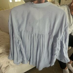 Fate Light Blue Flowing Peasant Tunic